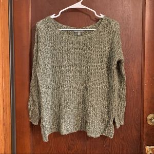 Green knit sweater